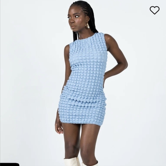 Princess Polly Kendrick Mini Dress in Baby Blue Y2K Size 6 - Picture 4 of 10